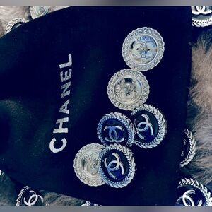 Chanel Style CC “Lot of “6” repro-Vntg.Silver/Black stamped 20ml/About N…